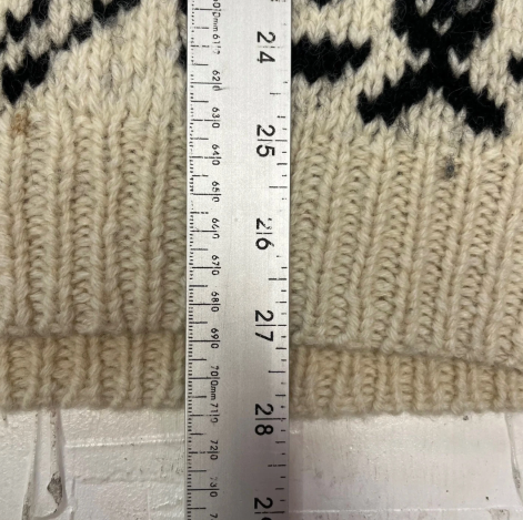 Vintage Hand Knitted Wool Patterned Sweater