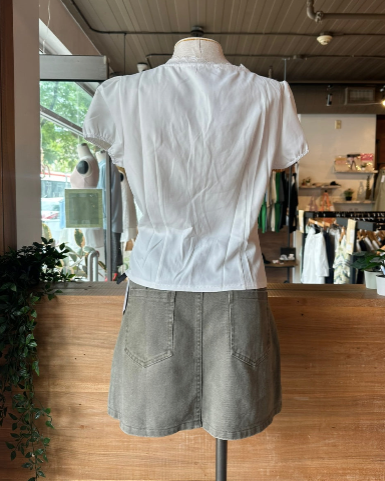Love Letter Lace Trim Blouse
