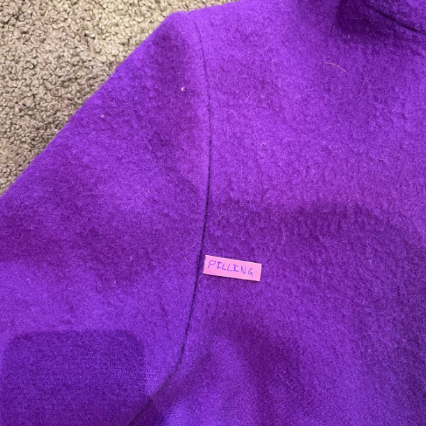 Vintage Kelsey Trail Purple Parka with Fur Trim