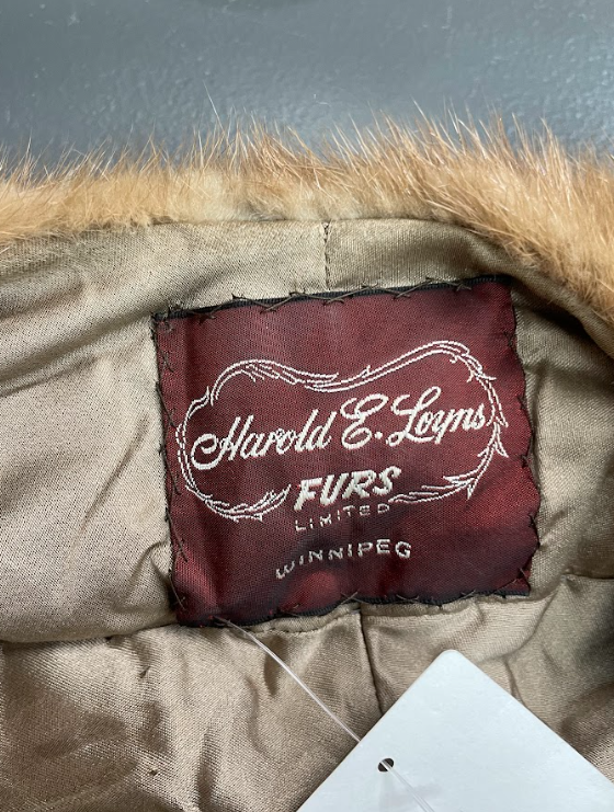 Vintage Fur Shawl With Layered Collar Detail