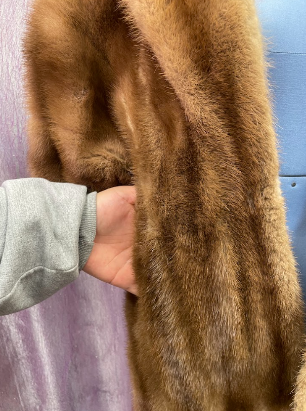 Vintage Fur Shawl with Pockets