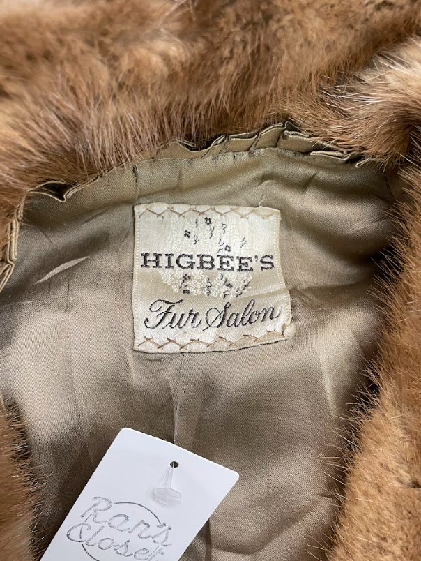 Vintage Fur Shawl with Pockets