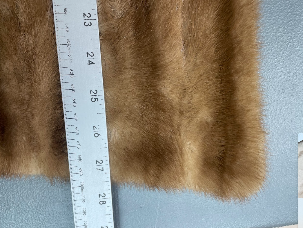 Vintage Fur Shawl with Pockets