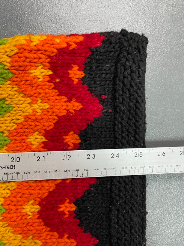 Vintage Hand-Knit Rainbow Wool Sweater
