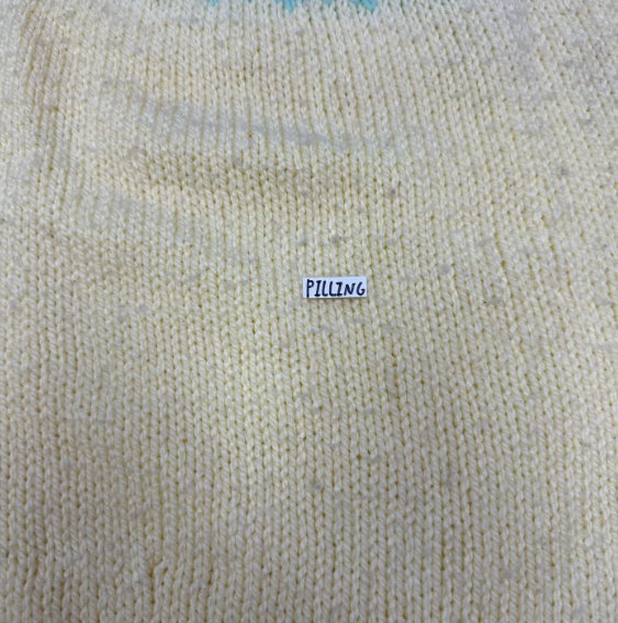 Vintage Hand Made Yellow Knit Sweater with Floral Pattern