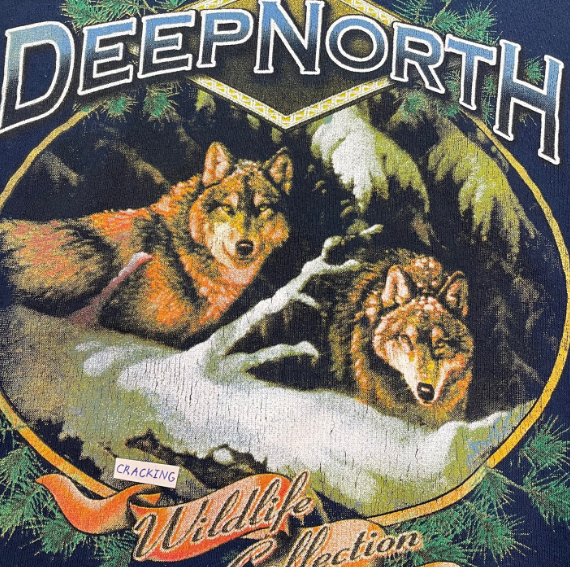 Vintage Deep North Wildlife Collection Wolf Sweatshirt