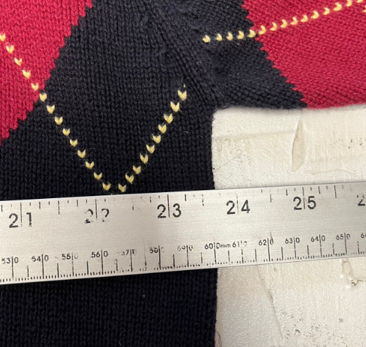 Vintage 90s Tommy Hilfiger Argyle Cotton Sweater