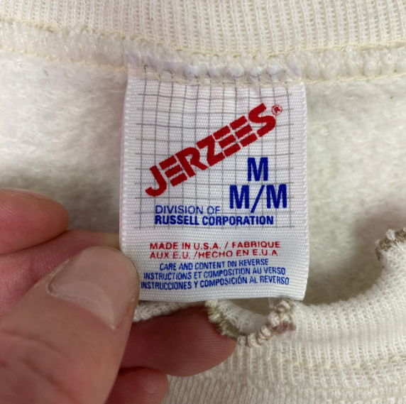 Vintage 80s Jerzees Patchwork Rooster Sweatshirt