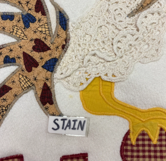 Vintage 80s Jerzees Patchwork Rooster Sweatshirt