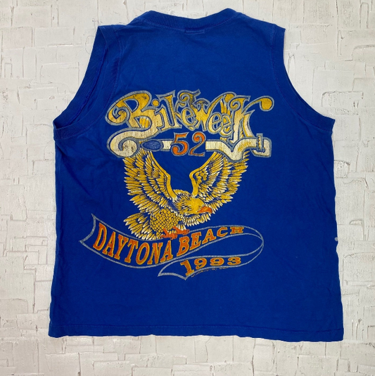 Vintage 1993 Bike Week Graphic Sleeveless T-Shirt