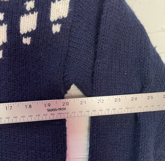 Vintage Country Girl Embroidered Rose Knit Acrylic Sweater