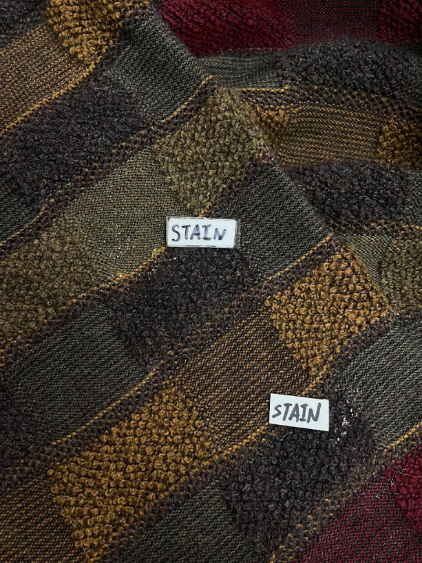 Vintage Tosani Brown Checkered Textured Sweater
