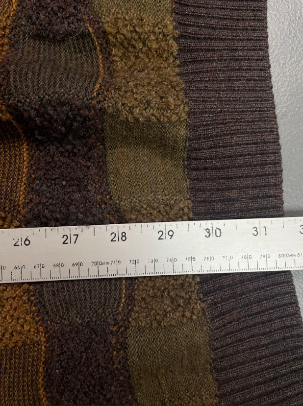 Vintage Tosani Brown Checkered Textured Sweater