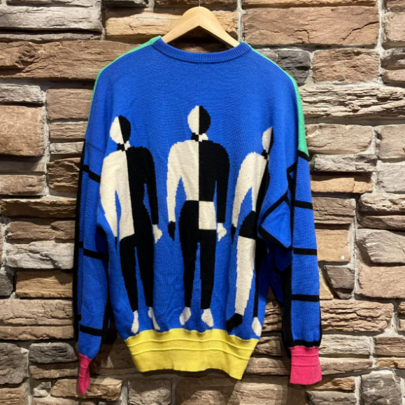 Vintage Gianni Versace Colour Block Knit Sweater