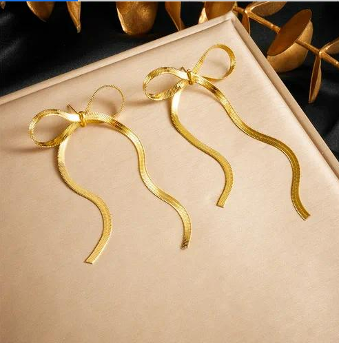 Long Bow Knot Earrings