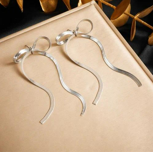 Long Bow Knot Earrings