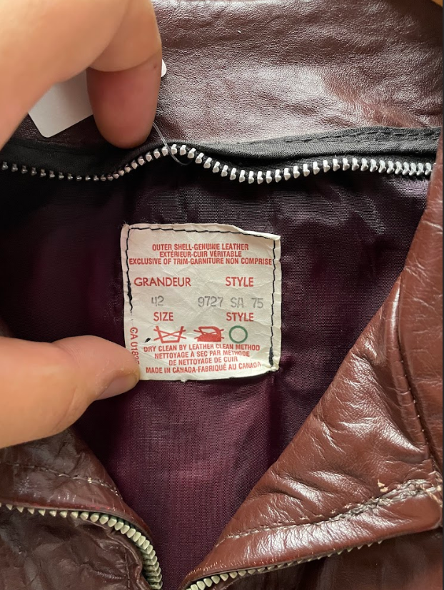 Vintage Burgundy Leather Jacket