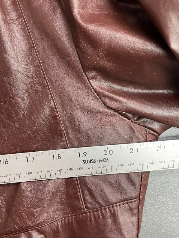 Vintage Burgundy Leather Jacket