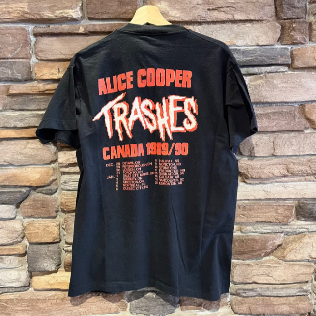 Vintage 1989/90 "Alice Cooper Trashes Canada" Tour Band T-Shirt