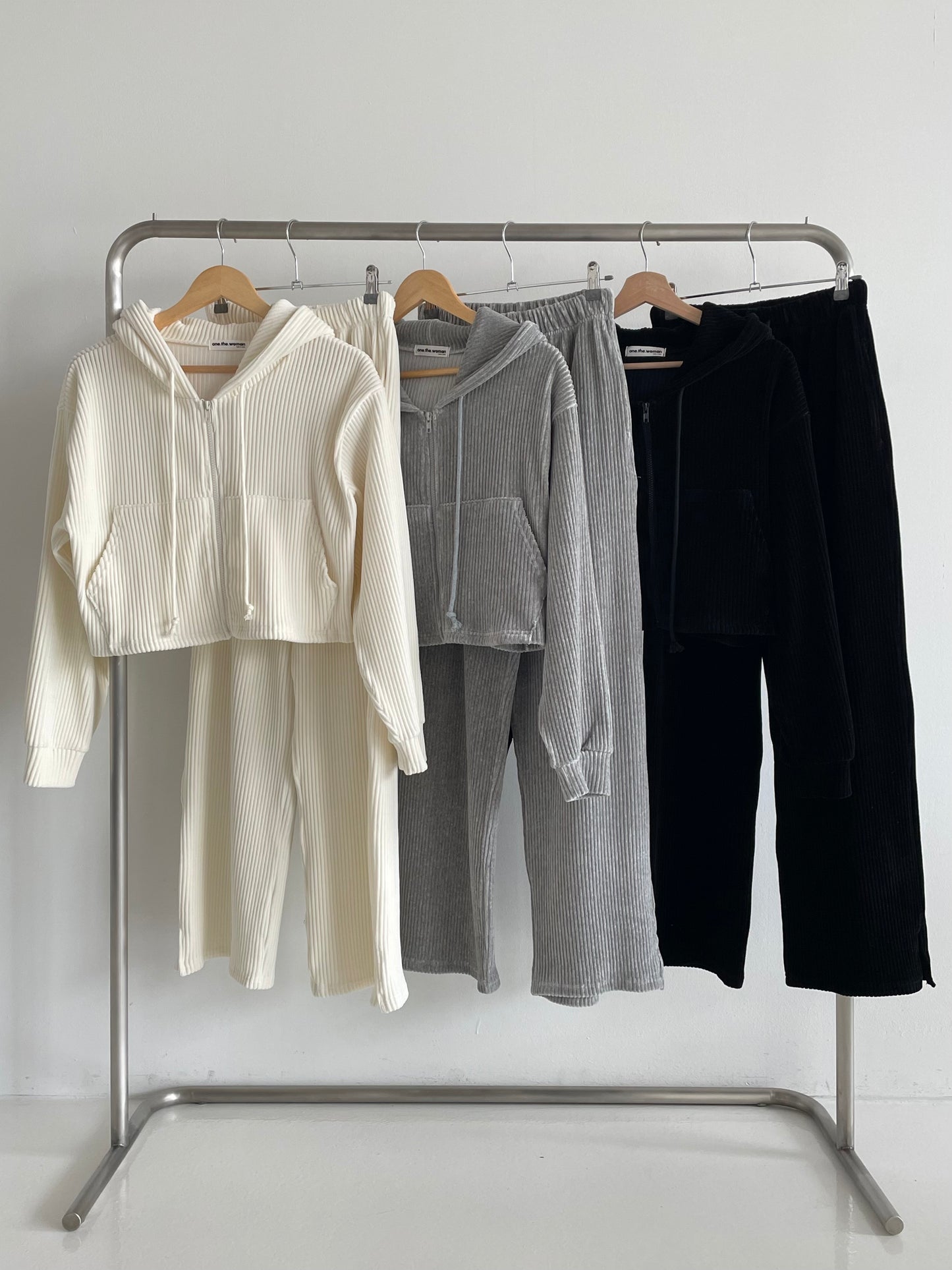 Corduroy sweatpants & sweatshirt set