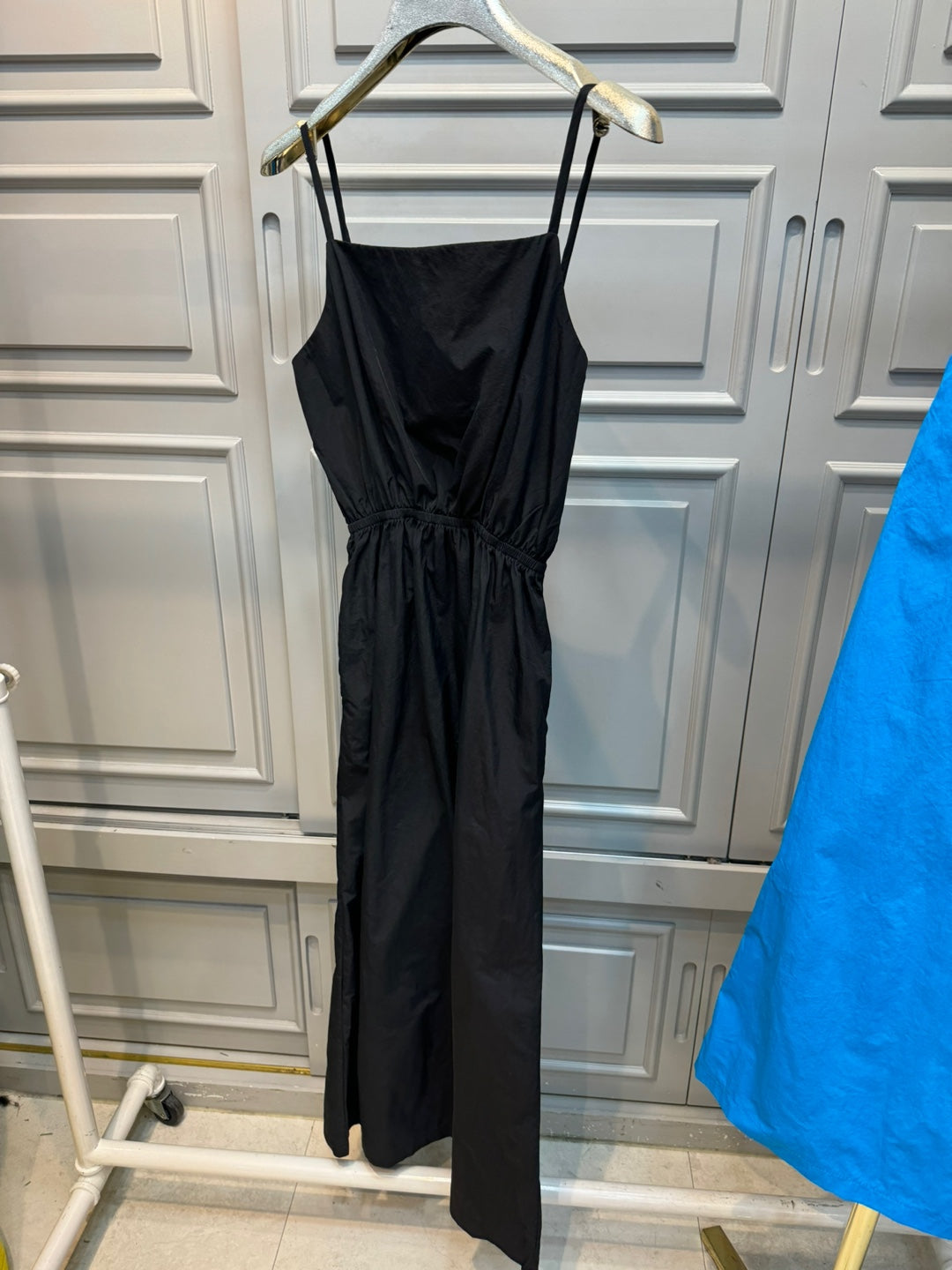 Ribbon string sleeveless long dress