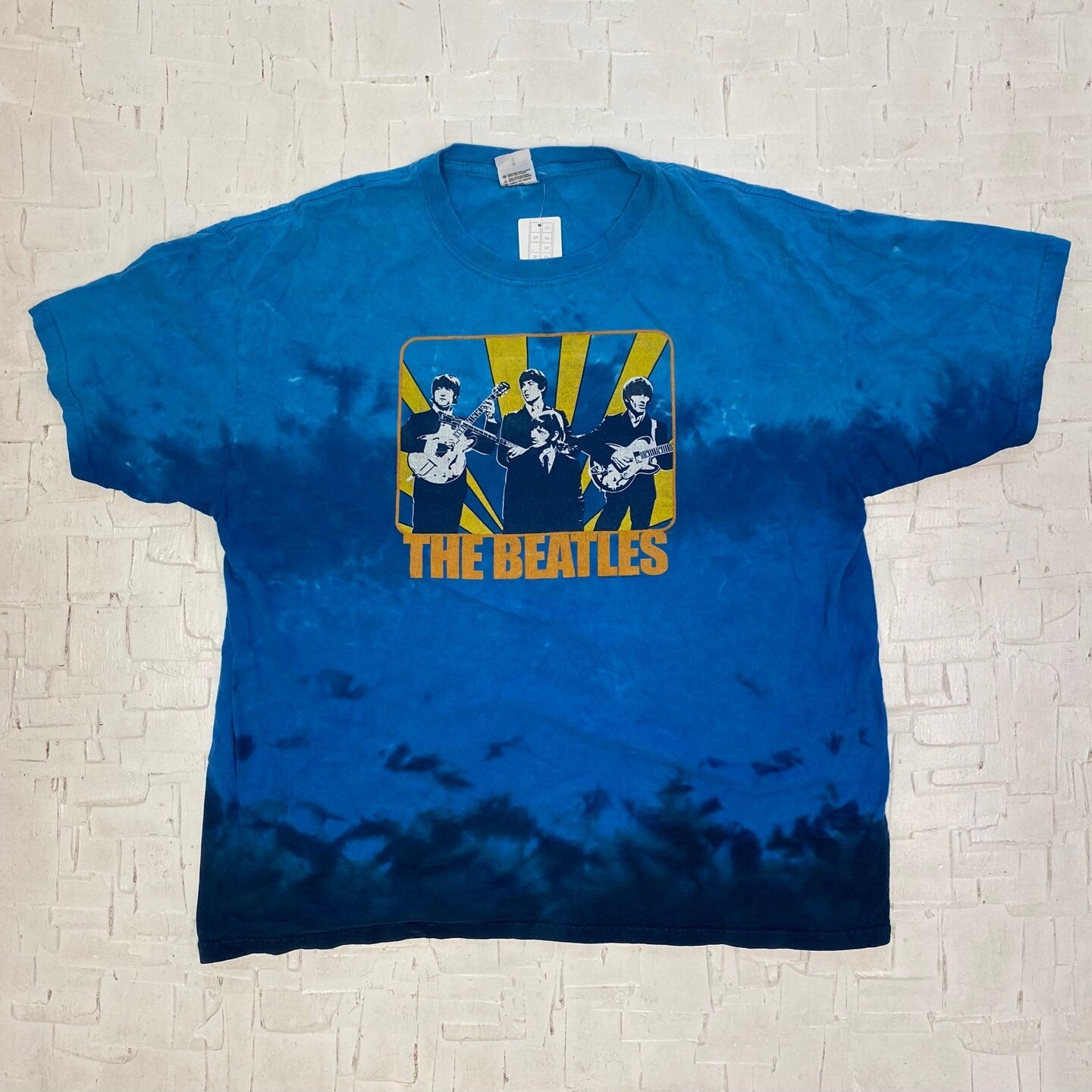 The Beatles Blue Ombre Tie-Dye T-shirt | Graphic T-shirt | Blue | Navy | Band T-Shirt | Cotton T-shirt | 60's Music | Men's Size XL | M-2212