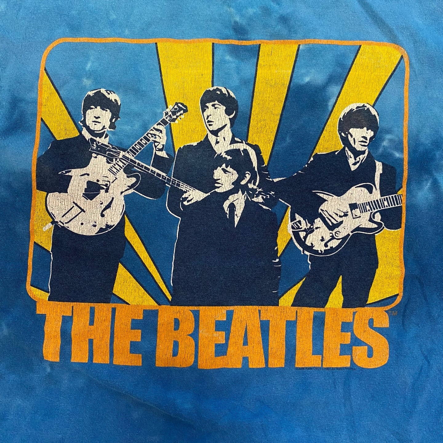 The Beatles Blue Ombre Tie-Dye T-shirt | Graphic T-shirt | Blue | Navy | Band T-Shirt | Cotton T-shirt | 60's Music | Men's Size XL | M-2212