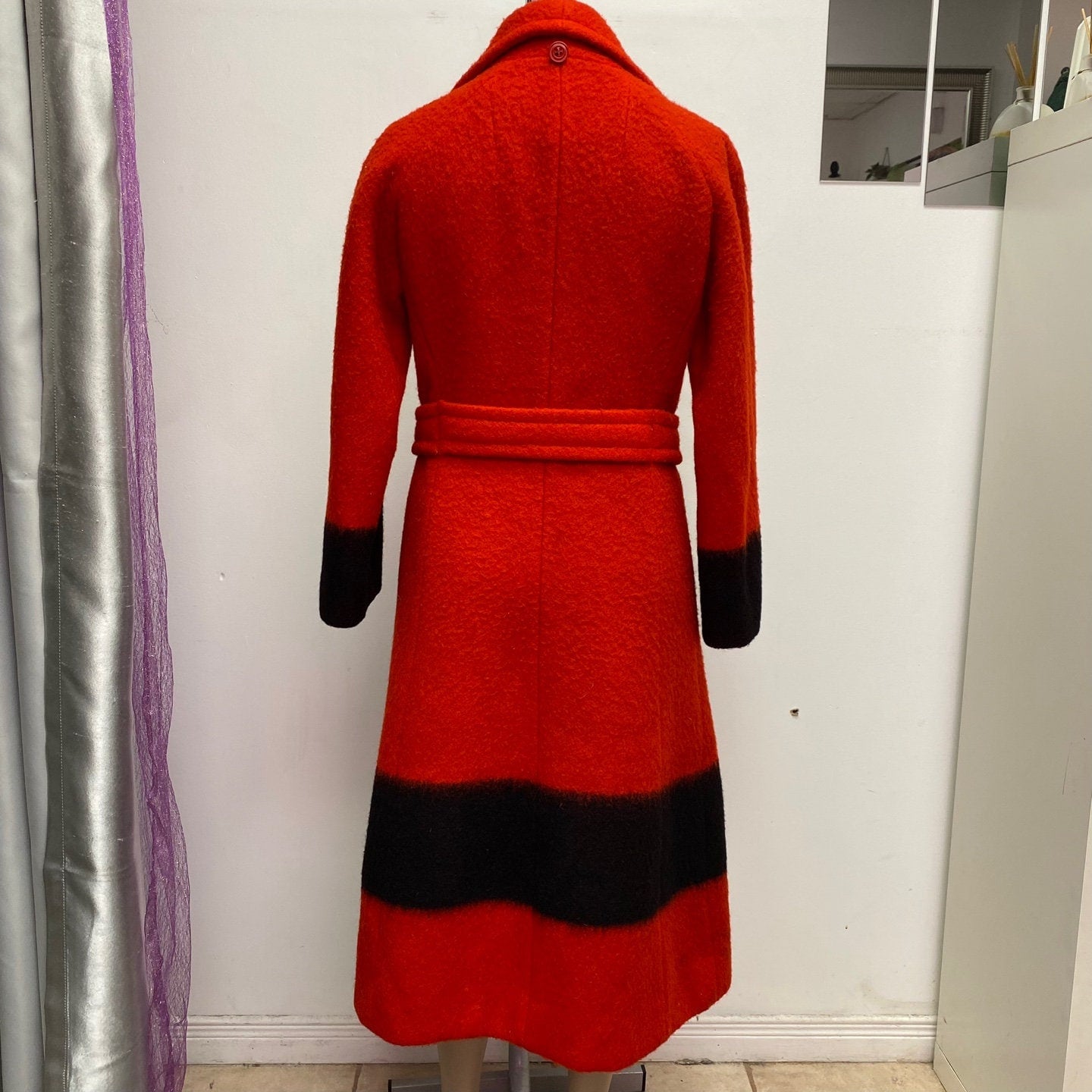 Vintage Hudson's Bay Company Red Point Blanket Pure Virgin Wool Trench Style Coat | Vintage Jacket | Made in England | SKU M-3006 |