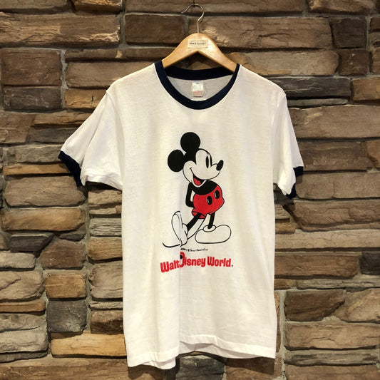 Vintage Tropix Togs Walt Disney World Mickey Mouse Graphic Ringer T-Shirt | Vintage T-Shirt | Mickey | Made in USA | Size L | SKU: STQ-2247