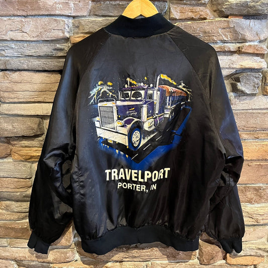 Vintage West Ark Travelport Porter Indiana Bomber Jacket | Trucker Jacket | Nylon Jacket | Vintage Jacket | Men's Size L | SKU: STQ-104