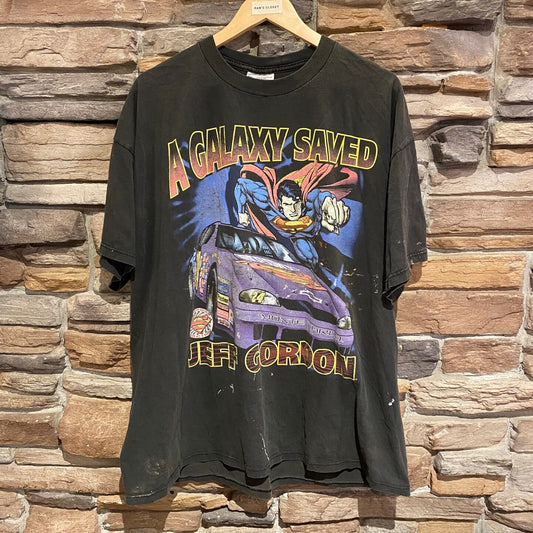 1999 Vintage Jeff Gordon "A Galaxy Saved" Superman Racing T-shirt | Vintage T-shirt | Superman Comics | Size XXL | SKU: STQ-3294