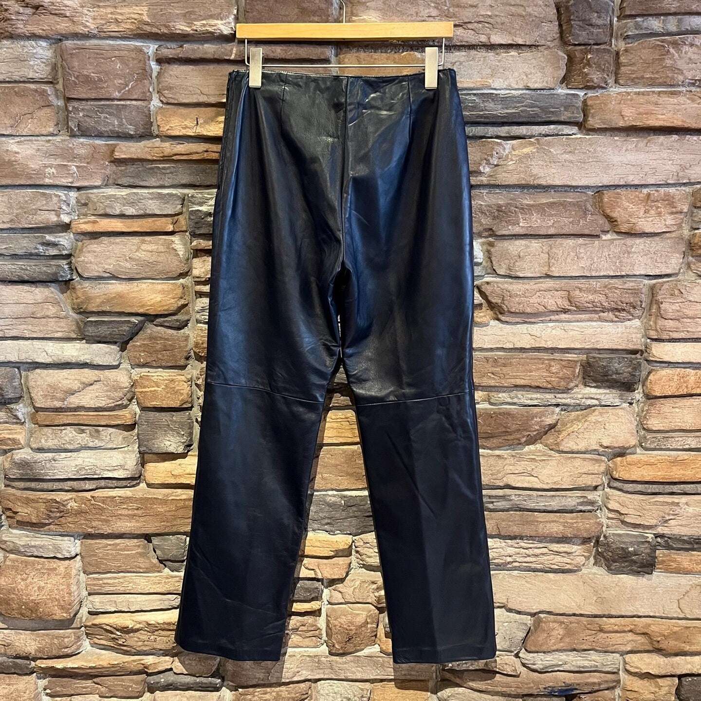 Vintage 80s/90s Danier Real Leather Pants | Vintage Pants | Black 100% Leather Pants Made in Canada | Women's Size 8 | SKU STQ-3424