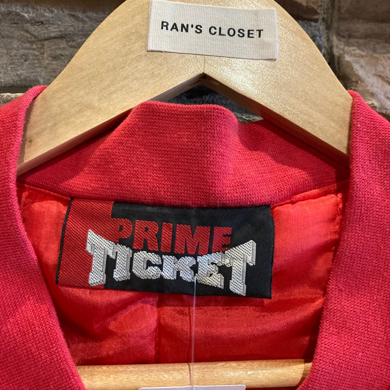 Vintage Ruby Red UNLV Rebels Silk Varsity Jacket | Vintage Varsity Jacket | Prime Ticket | US College Football | Nevada | Size S | STQ-3492