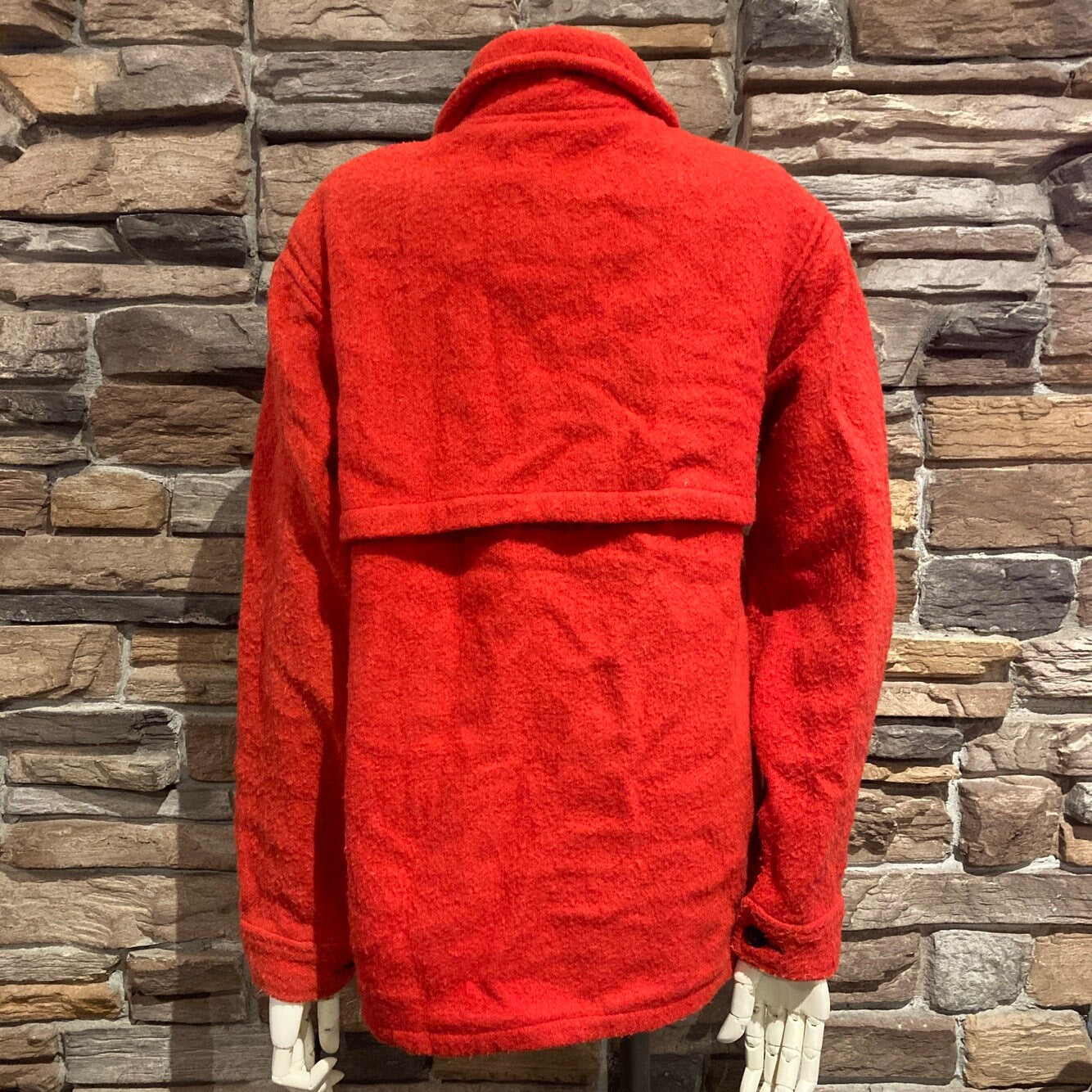 Vintage Kelsey Trail Wool Blend Red Button Up Shirt Jacket | Vintage Jacket | Shacket | Wool Button Up | Made in Canada | SKU STQ-3553 |