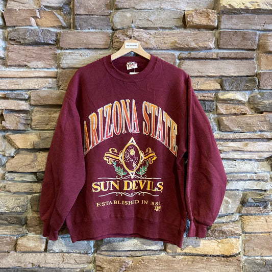 Vintage Arizona State Sun Devils Maroon Sweatshirt | Vintage Sweatshirt | Arizona State Sun Devils | Basketball Merch | Size L |SKU NPQ-2063