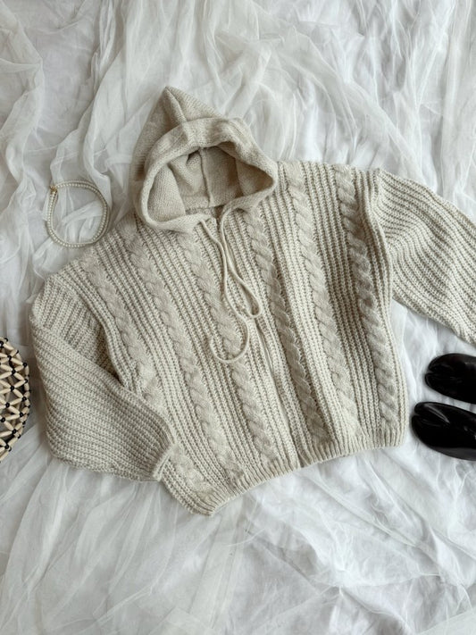 Zip up Cable Knit Sweater