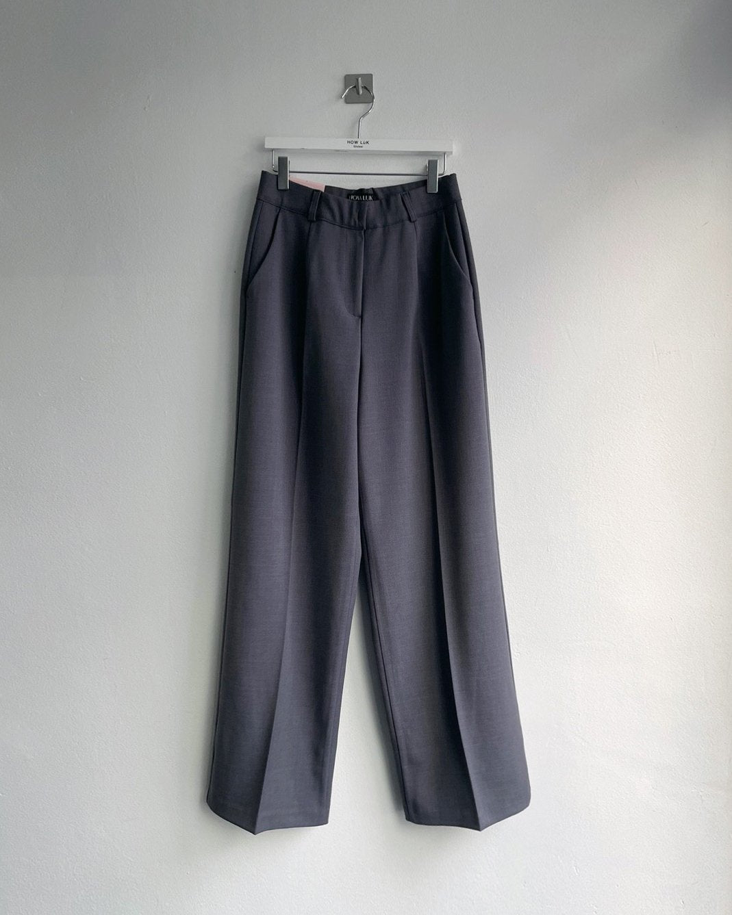 Mid-rise straight leg pants