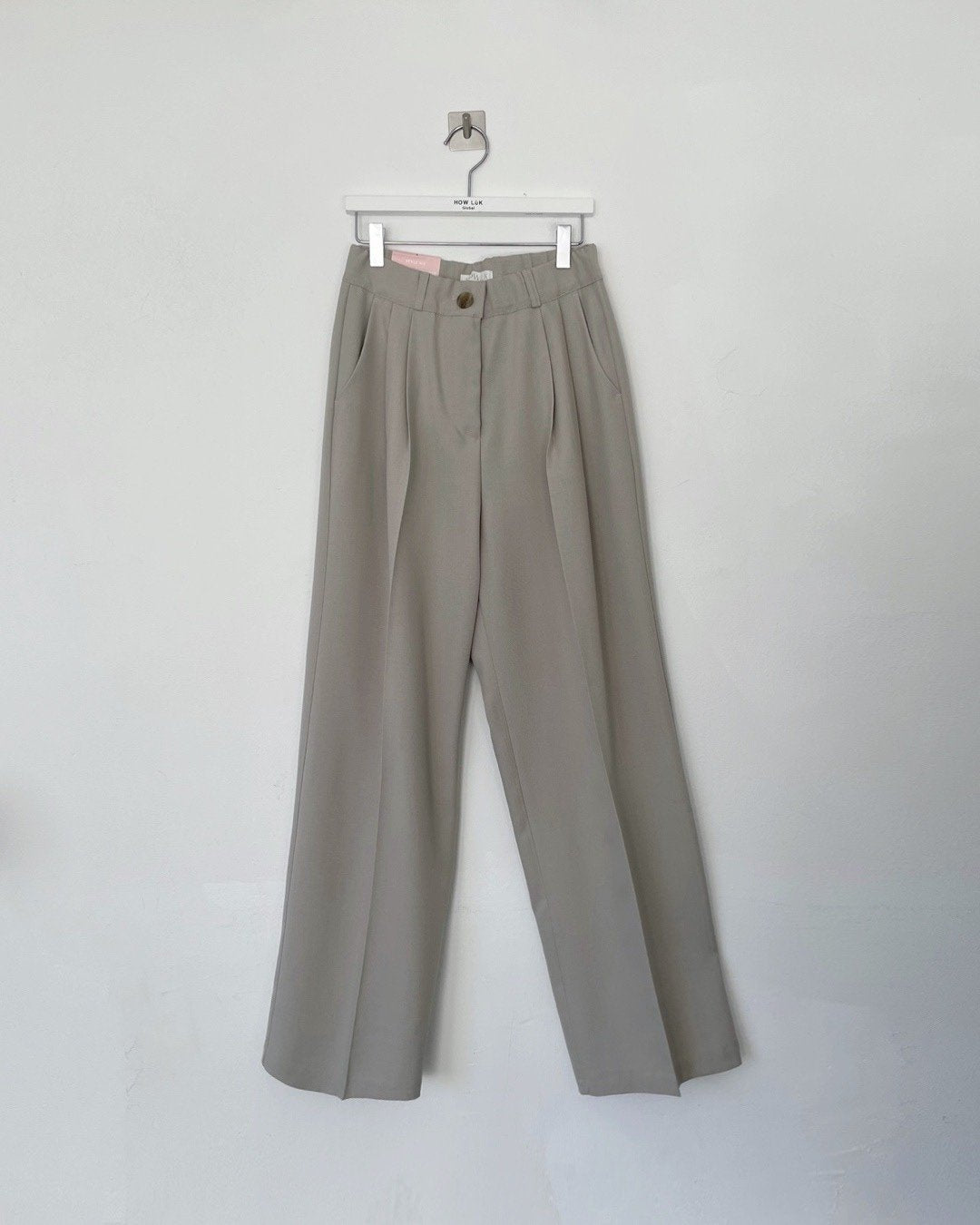 Pintuck hidden banding slacks pants