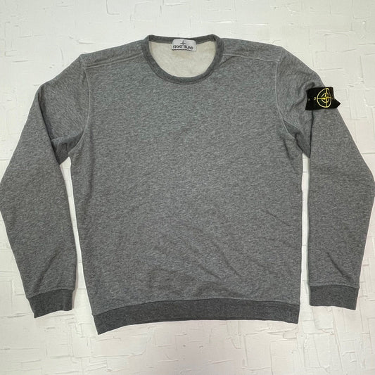 Grey Stone Island Crewneck Sweatshirt | Stone Island | Second Hand Stone Island | Pullover Sweatshirt | Size M | SKU: M-1392
