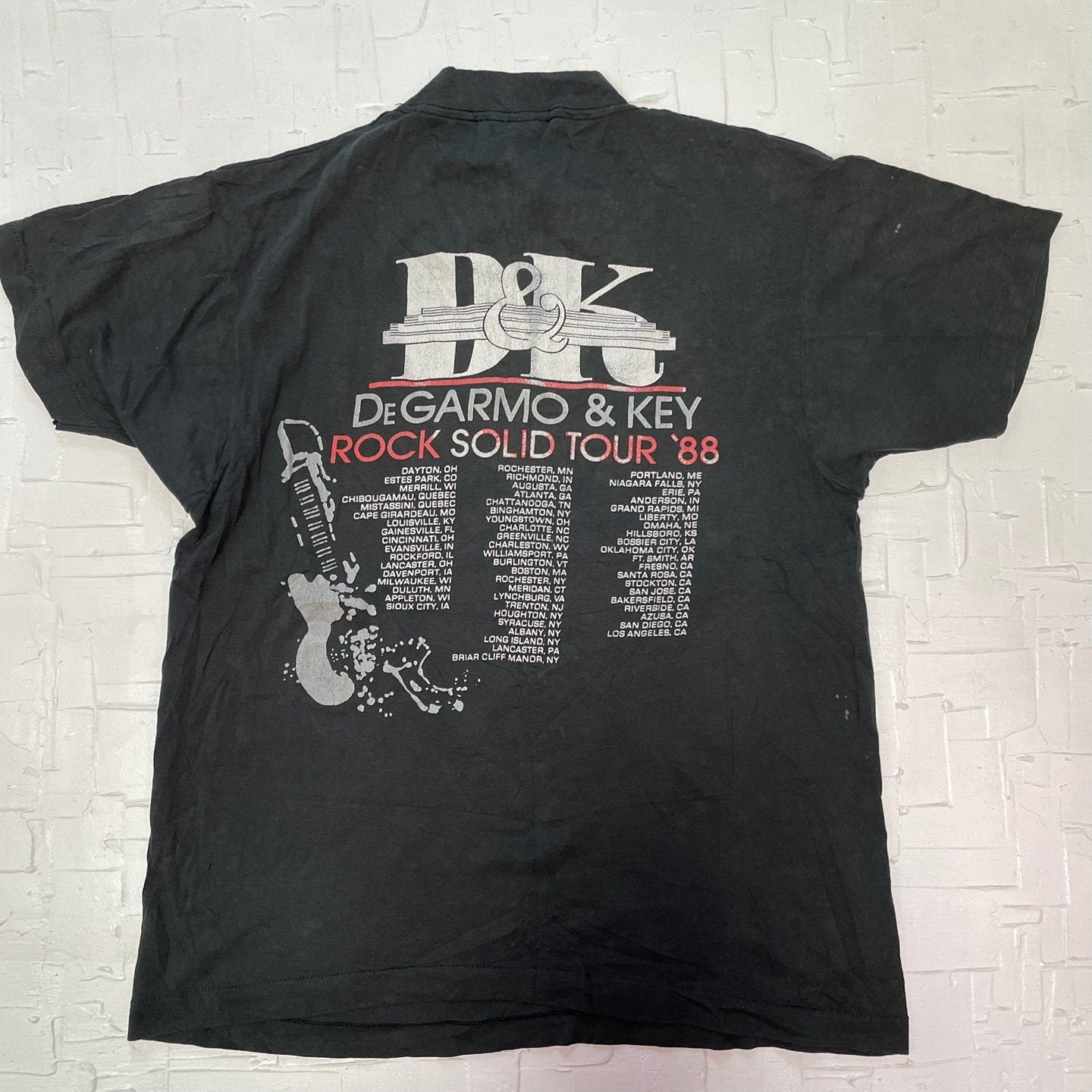 Vintage DeGarmo and Key 1988 Rock Solid Tour Graphic T-Shirt | Vintage T-Shirt | Band T-Shirt | DeGarmo and Key | 80s T-Shirt | SKU: M-1604