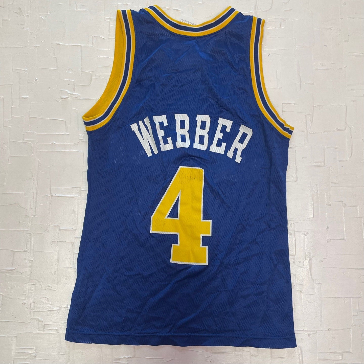Vintage Champion NBA Chris Webber #4 San Francisco Golden State Warriors Basketball Jersey | Champion Jersey | Size 36 | SKU: M-1690