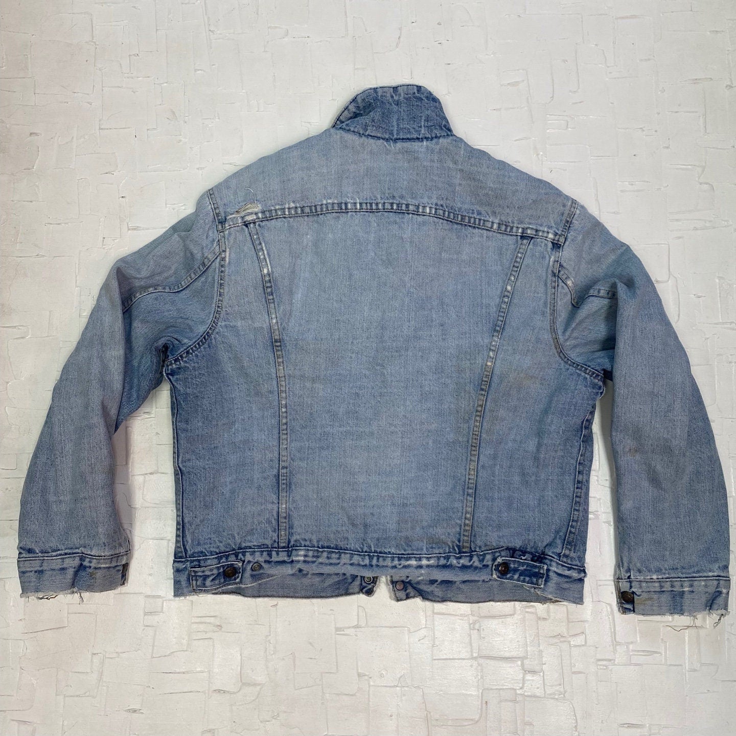 Vintage Levi's Distressed Sherpa Lined Jean Jacket | Vintage Jean Jacket | Denim | Levi's Jacket | Vintage Levi's | Size 46 | SKU: M-1812