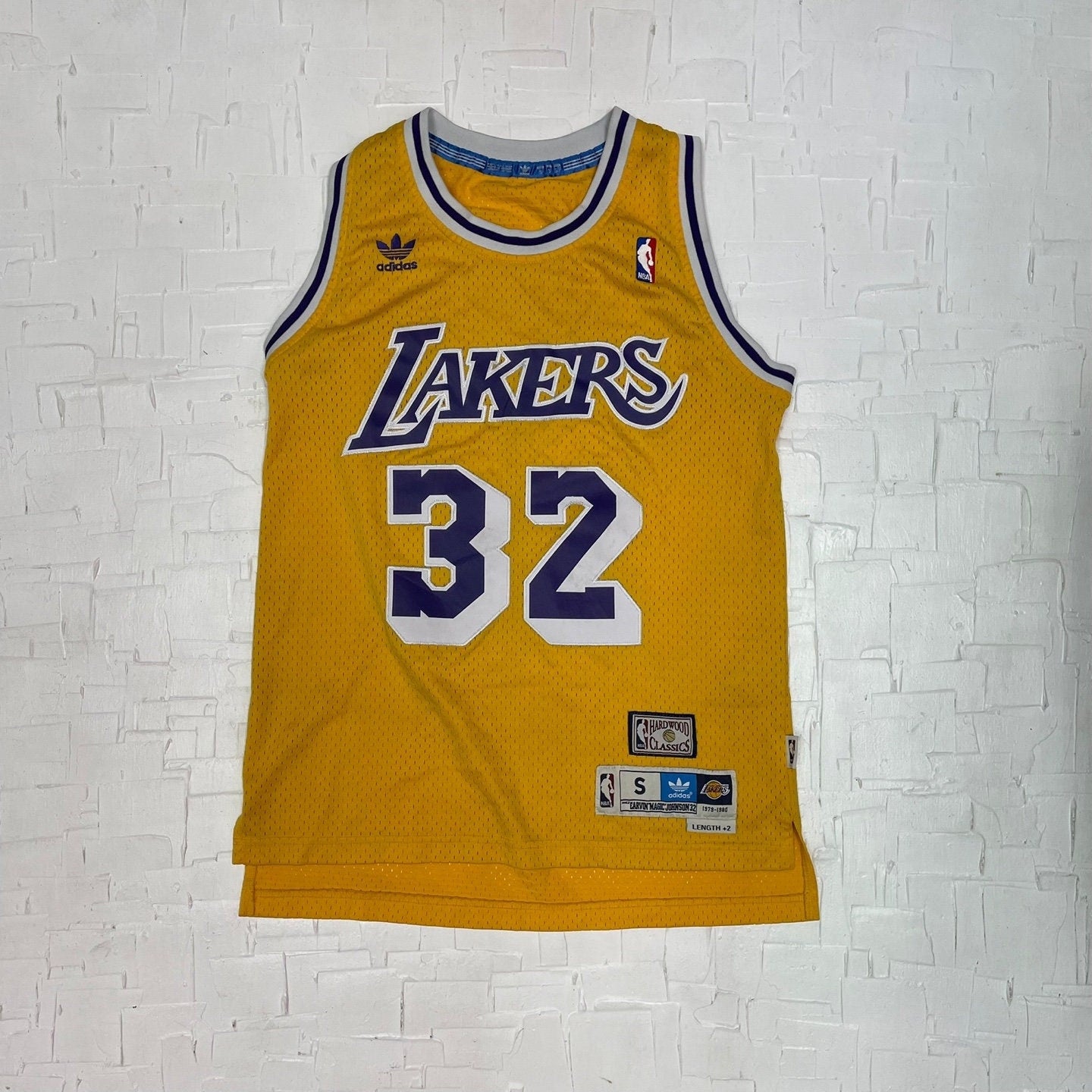 Vintage Men's Lakers Magic Johnson NBA Jersey | Vintage Basketball Jersey | Adidas | Hardwood Classics | Lakers Fan | Men's Size S | M-1841