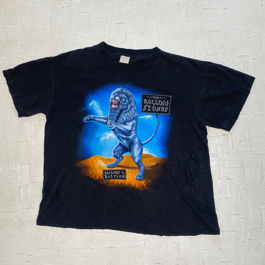 Vintage The Rolling Stones "Bridges To Babylon" Tour Band T-shirt | Vintage T-shirt | Tour 1997-1998 | The Rolling Stones |Men's Size L | M-2047