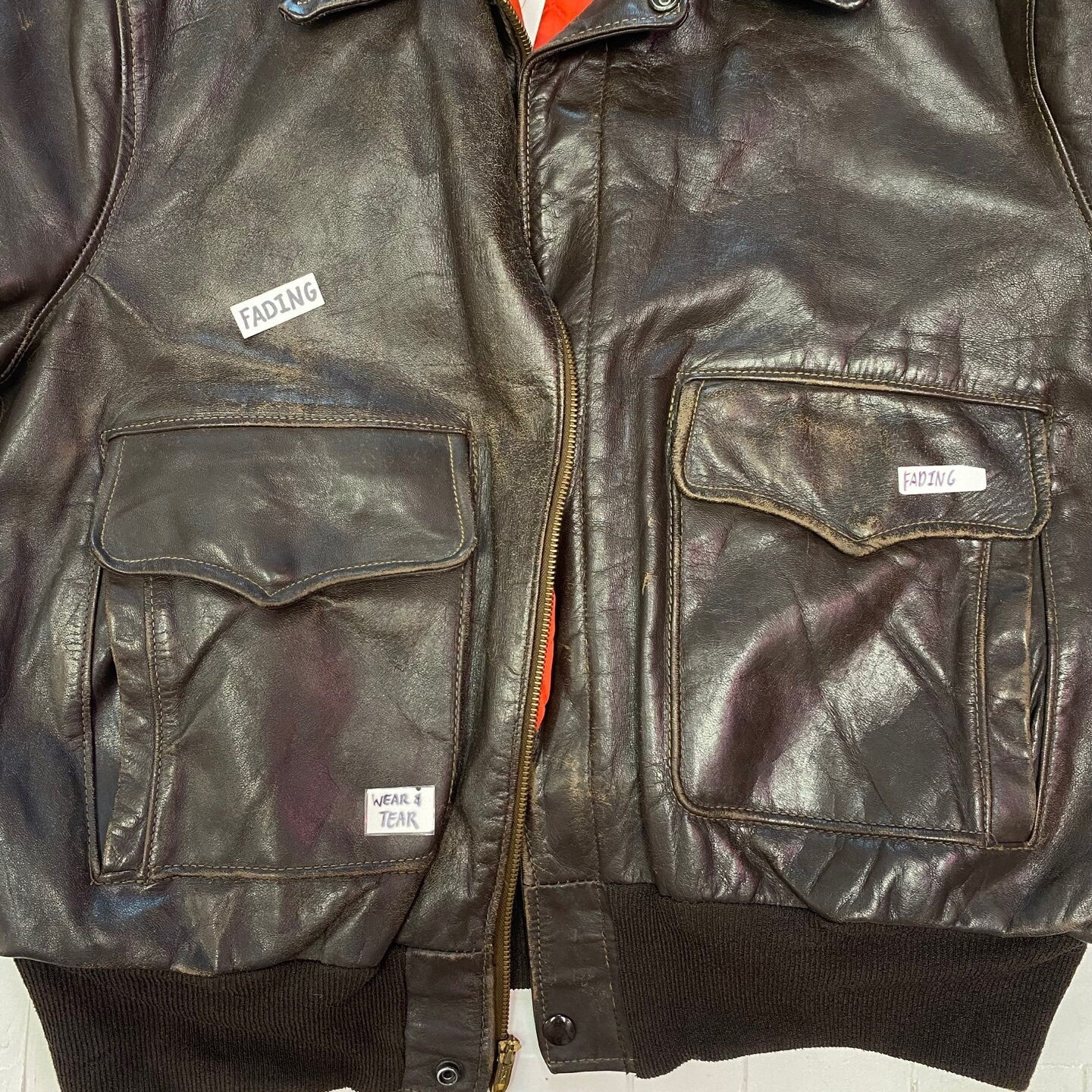 Vintage lether jacket A2 black XL - ジャケット・アウター