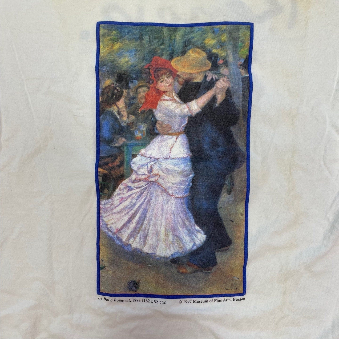 1997 Vintage Graphic T-Shirt with "Le Bal a Bougival" Painting Print from Museum of Fine Arts, Boston |Vintage T-Shirt| Size L | SKU ST-2118