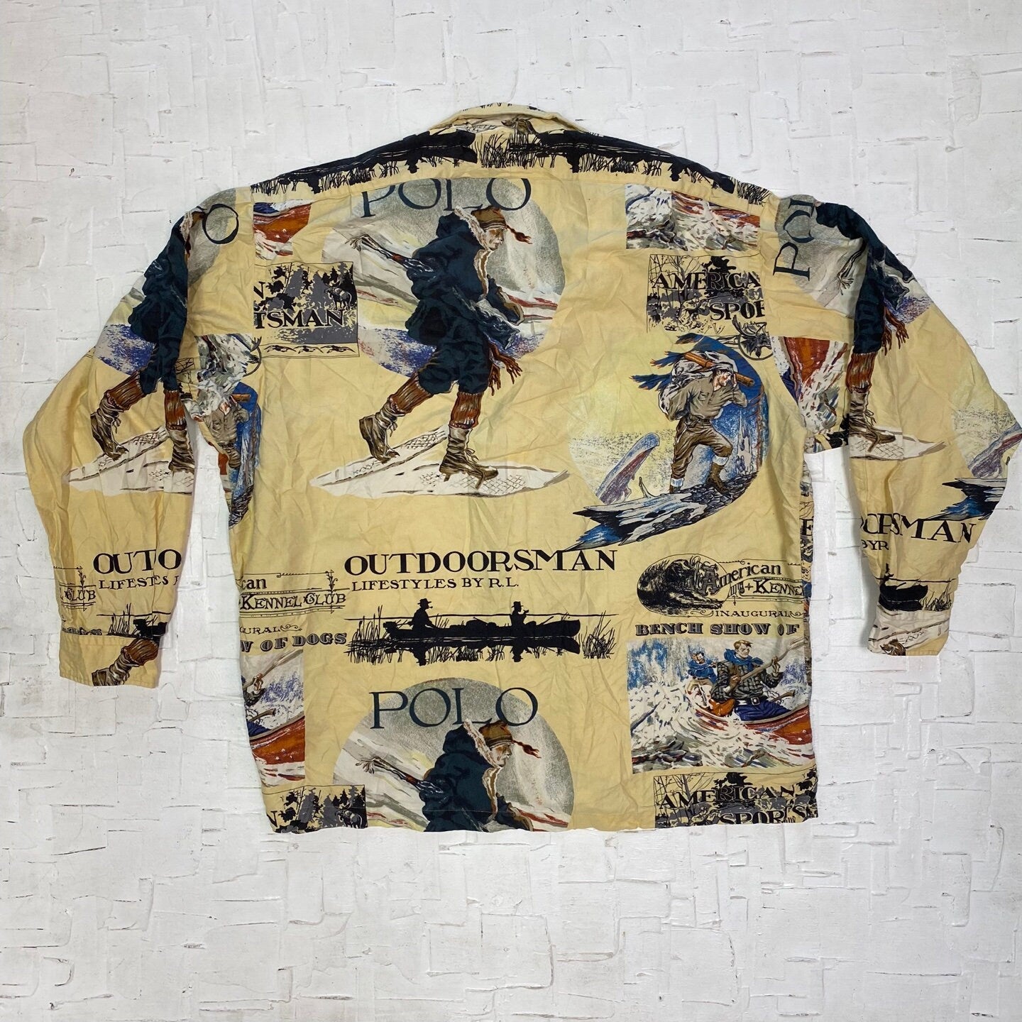 Vintage Outdoorsman Lifestyles by  Polo Ralph Lauren All Over Print Button Up | Vintage Button Up | Polo Ralph Lauren | SKU M-2102 |