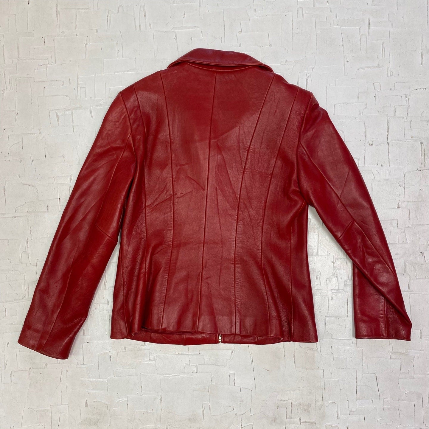Vintage Red Leather Jacket | Vintage Jacket | Avanti New York | Genuine Leather | Cropped Jacket | Red | Women's Size M |  ST-2136