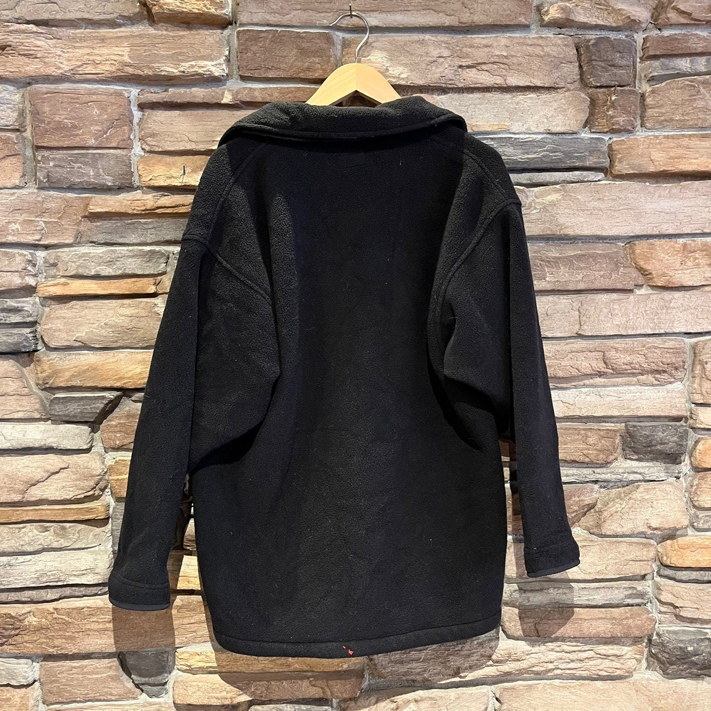Vintage Patagonia Made in USA Black Button Up Fleece Jacket with Large Pockets | Vintage Fleece Jacket | Patagonia | Size S | SKU STQ-3079 |