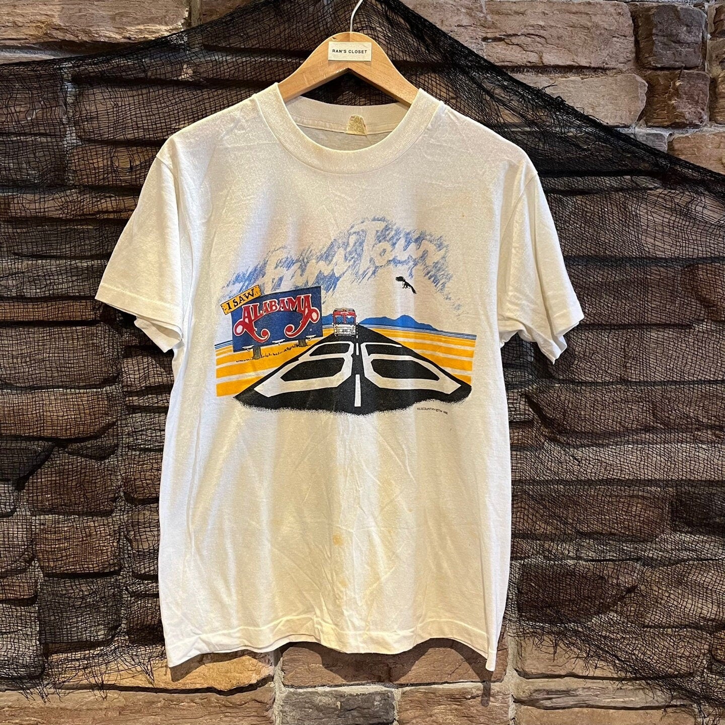 Vintage 1986 Alabama "The Fans Tour" T-Shirt | Vintage Country Music Tee | Vintage Band Tee | 80s Graphic Tee | Size L | SKU: STQ-3344